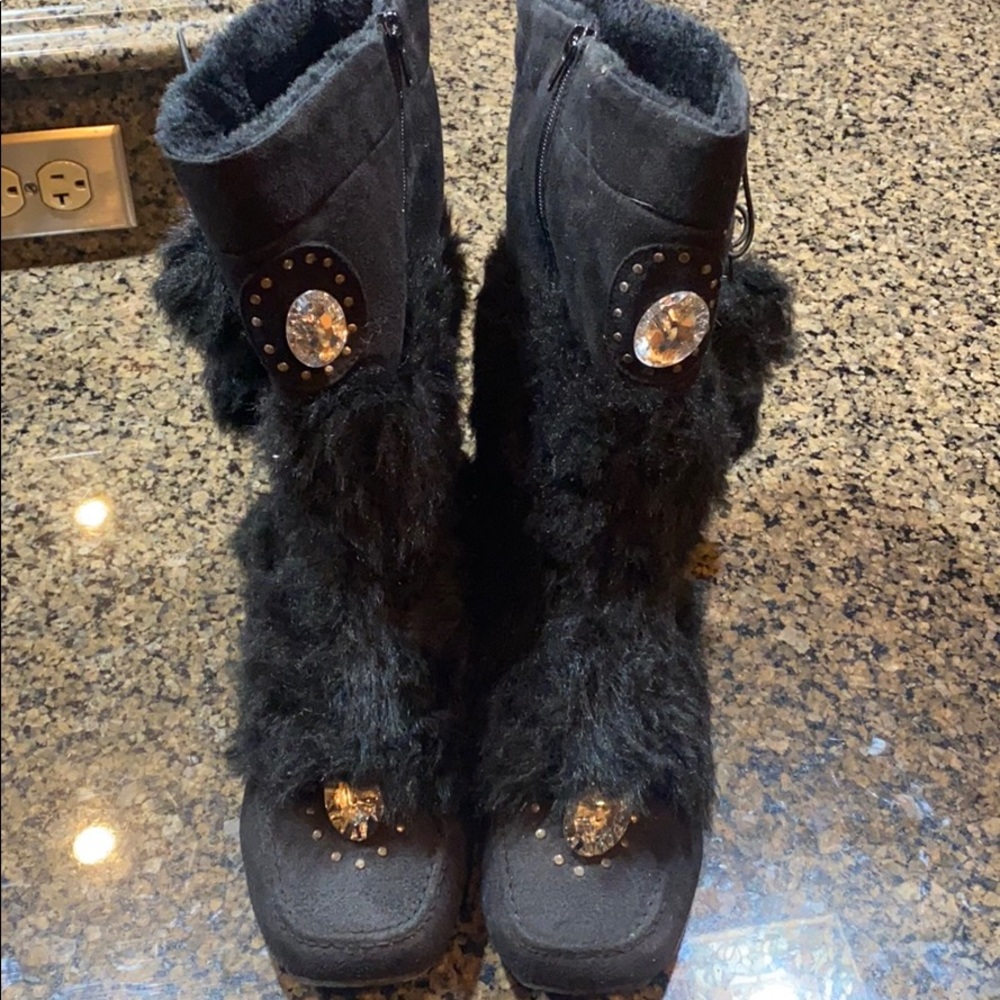 Black Moccasin like Boots